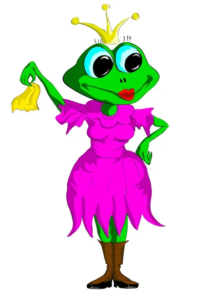 Princess frog — Stock Vector