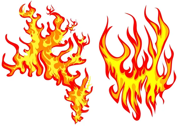 Flaming fire — Stock Vector