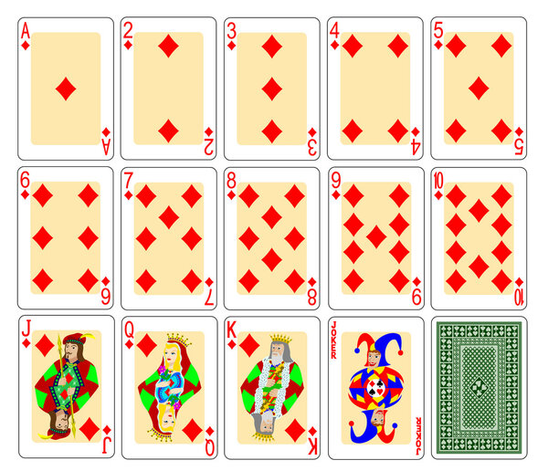 Playing cards diamonds