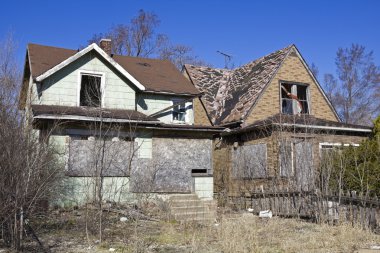 Abandoned houses in Gary clipart