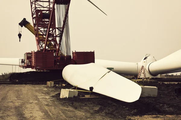 Parque eólico - construcción — Foto de Stock