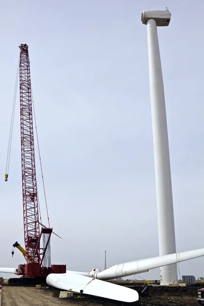 風力発電所の建設 — ストック写真