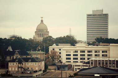 Jackson, Mississippi - vintage panorama clipart