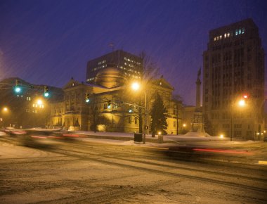 Snow storm in South Bend clipart