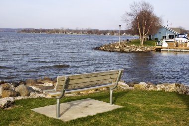 Bench with the view clipart