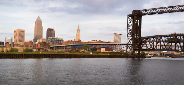Panoramic view of downtown Cleveland — Stock Photo, Image