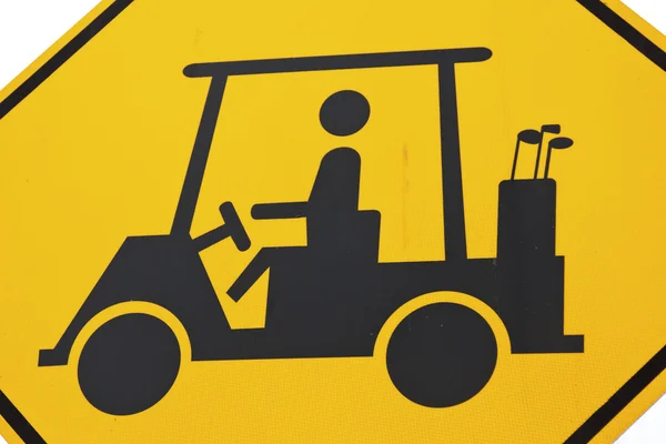 Znak wózka golfowego — Zdjęcie stockowe