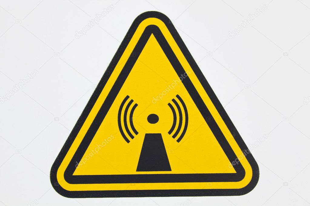 Wireless radiation sign