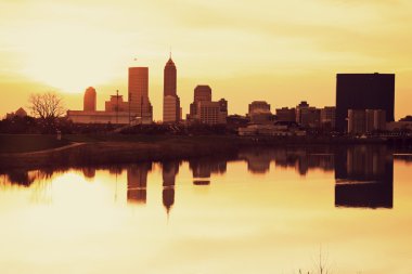 Indianapolis at sunrise clipart