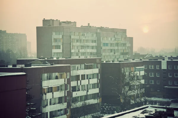 Mehrfamilienhäuser in Sosnowiec — Stockfoto