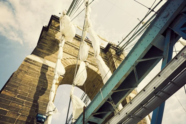 Cincinnati tarihi köprü — Stok fotoğraf