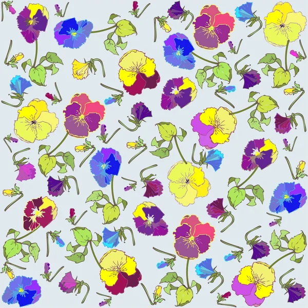 Fondo sin costuras de un ornamento de flores, fondo de pantalla moderno de moda o — Vector de stock