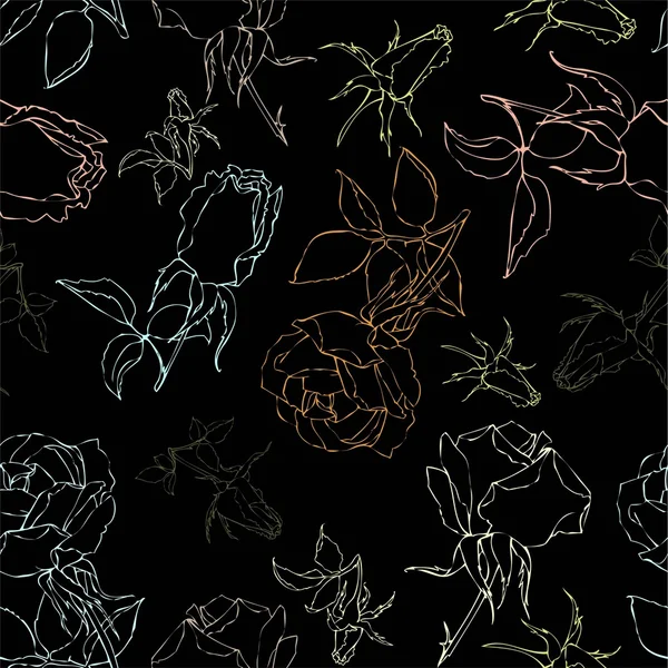 Bezszwowe background.illustration róża. — Wektor stockowy