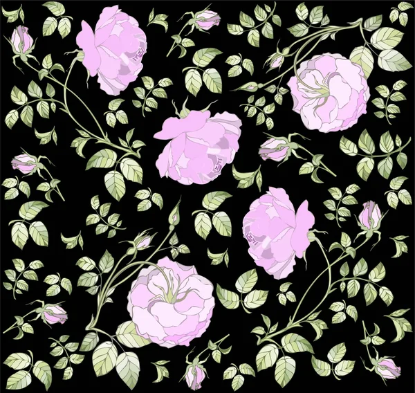 Seamless background from a flowers ornament, fashionable modern wallpaper o — Stock Vector