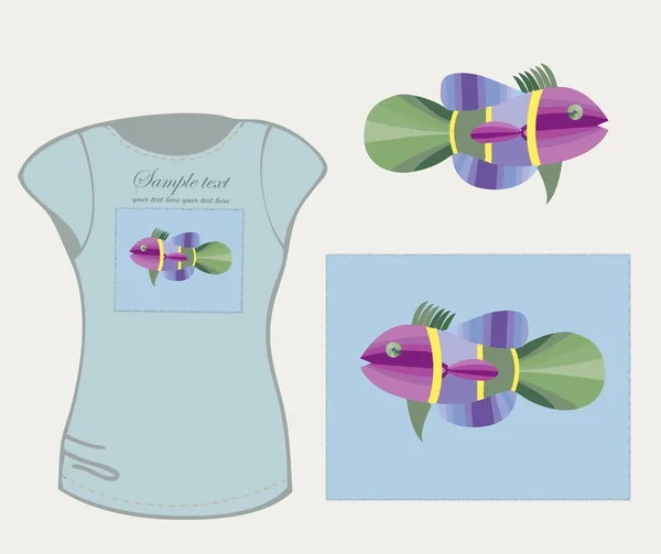 Element voor ontwerp. Women's t-shirt — Stockvector