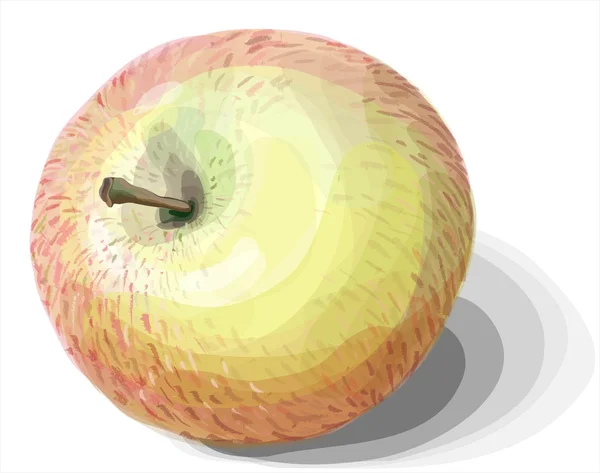 Яблоко на белом фоне. Иллюстрация Apple . — стоковый вектор