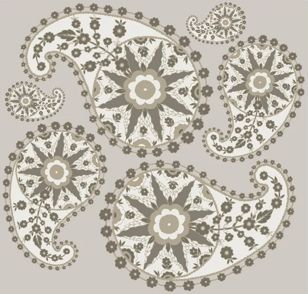 Nahtloser Hintergrund aus einem Paisley-Ornament, modische moderne Tapete o — Stockvektor