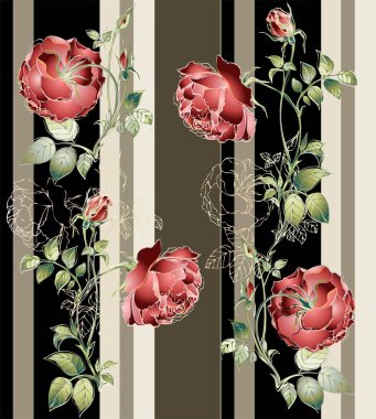 Seamless background from a flowers ornament, fashionable modern wallpaper o clipart