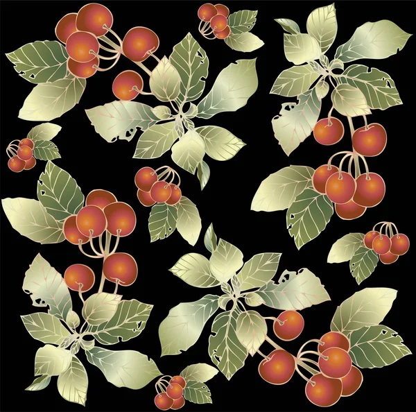 Бесшовный фон из ягодного орнамента, модные современные обои или — стоковый вектор