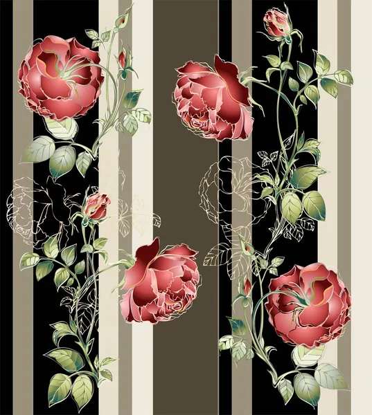 Безшовний фон з квіткового орнаменту, модні сучасні шпалери — стоковий вектор