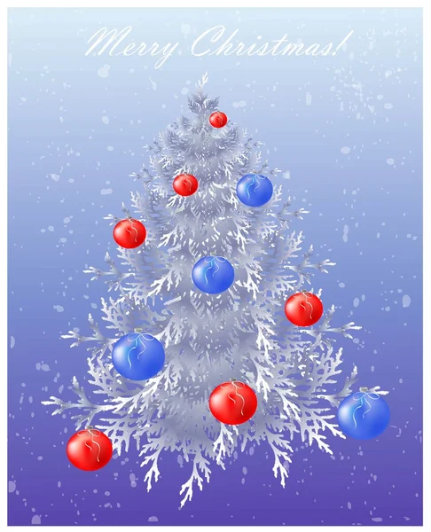 Cartão de Natal. Fundo de Natal com árvore de Natal . — Vetor de Stock