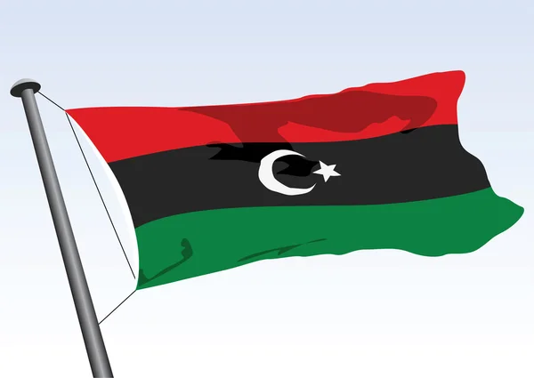 Egykori zászlaja Líbia — Stock Vector