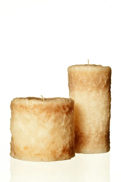 stock image Two stylish decorative candles