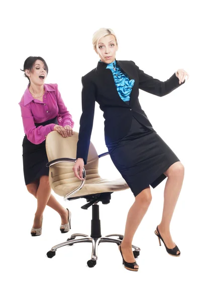 Due donne d'affari su bianco — Foto Stock
