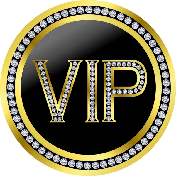 Vip with diamonds, vector — Stock Vector