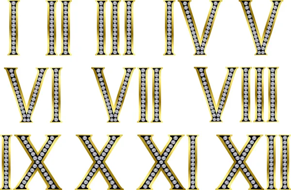 Conjunto de números romanos, vector — Archivo Imágenes Vectoriales