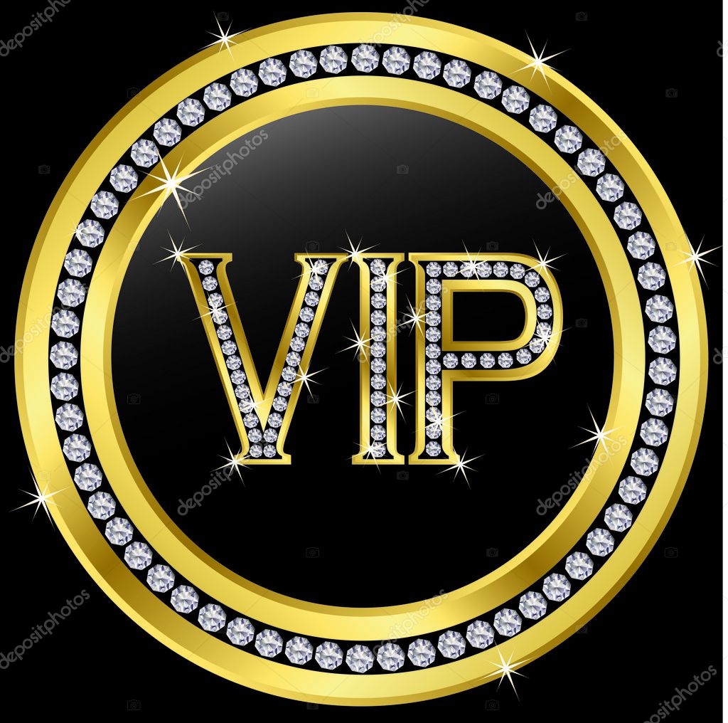 Vip With Diamonds Vector Stock Vector DinoZZZ