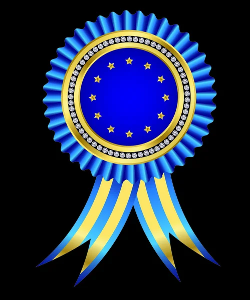 Europa eu flaggan rosett band — Stock vektor