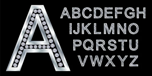Silver alphabet, letters from A to Z Stock Illustration