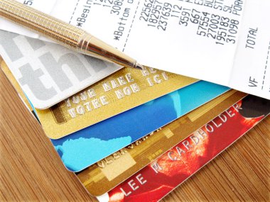 Credit cards. clipart