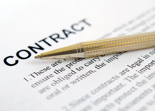 Ondertekening van een contract. — Stockfoto