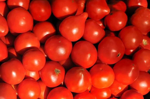 Fresh tomatoes on street market for sale — Stock Photo, Image