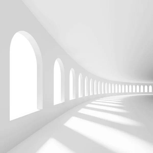 Белый пустой зал — стоковое фото