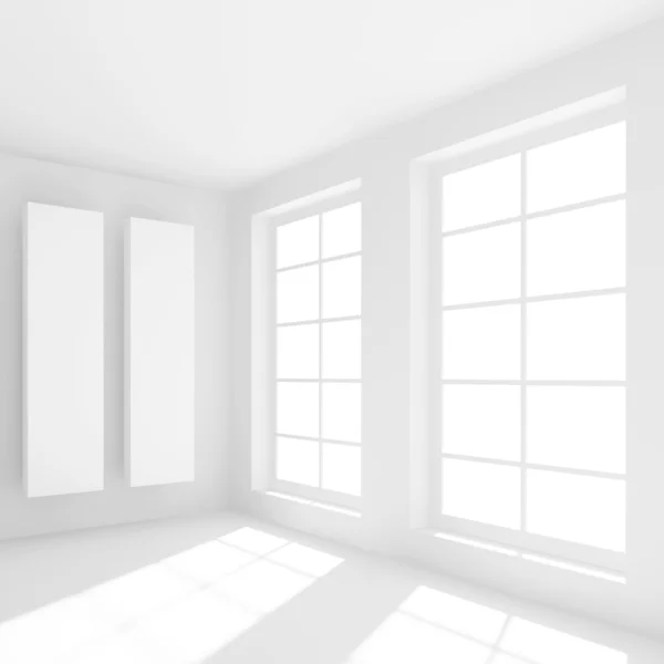 Beyaz boş oda — Stok fotoğraf