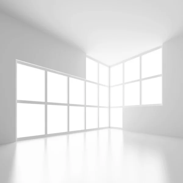 Bílý abstraktní interiér — Stock fotografie