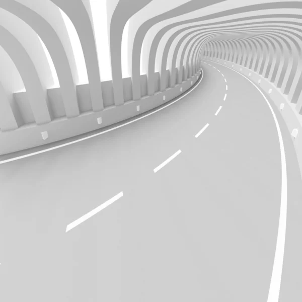 白の未来のトンネル — ストック写真