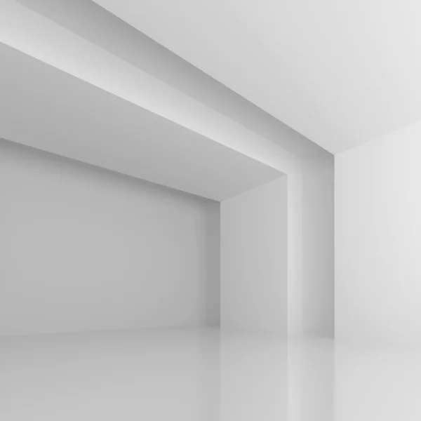 Άσπρη αίθουσα φουτουριστικό — Φωτογραφία Αρχείου