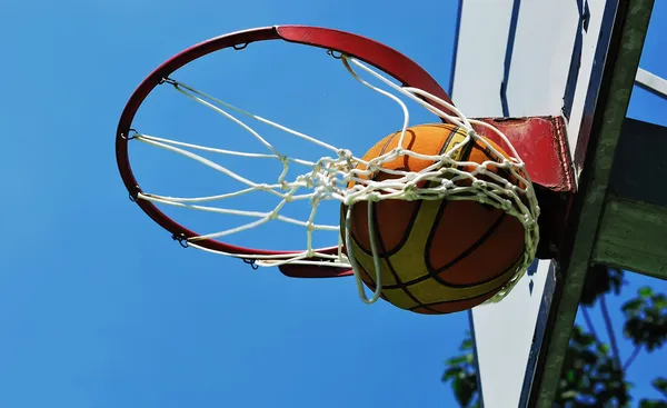 Basketbal swish — Stockfoto