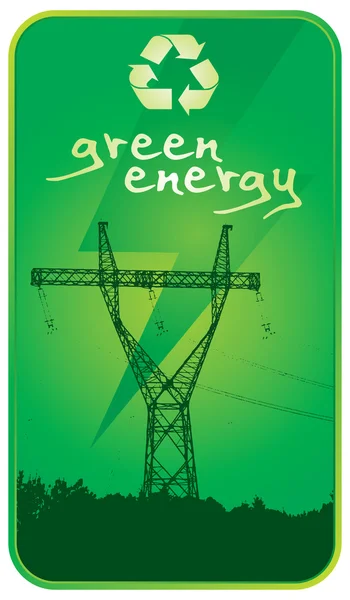 Énergie verte et électricité — Image vectorielle