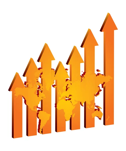 Diagrama de crescimento abstrato — Vetor de Stock