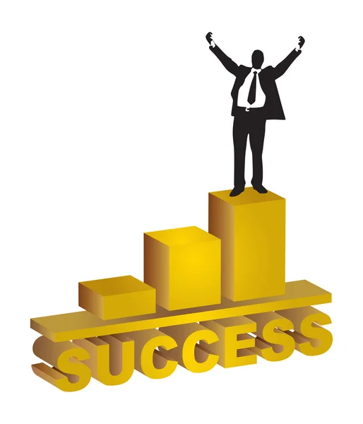 Успешные бизнес-шаги — стоковый вектор