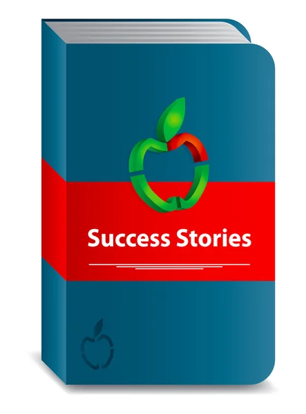 Book of success stories — Stock Vector