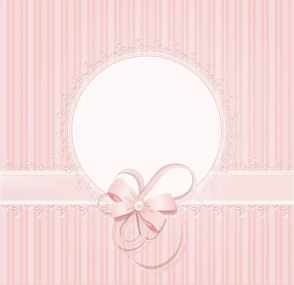 Congratulation pink vector background with lace, ribbons, bows Royalty Free Stock Illustrations