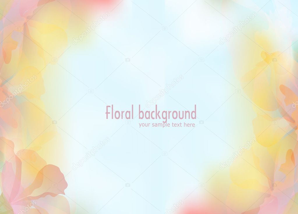 Vector background with a delicate flower petals