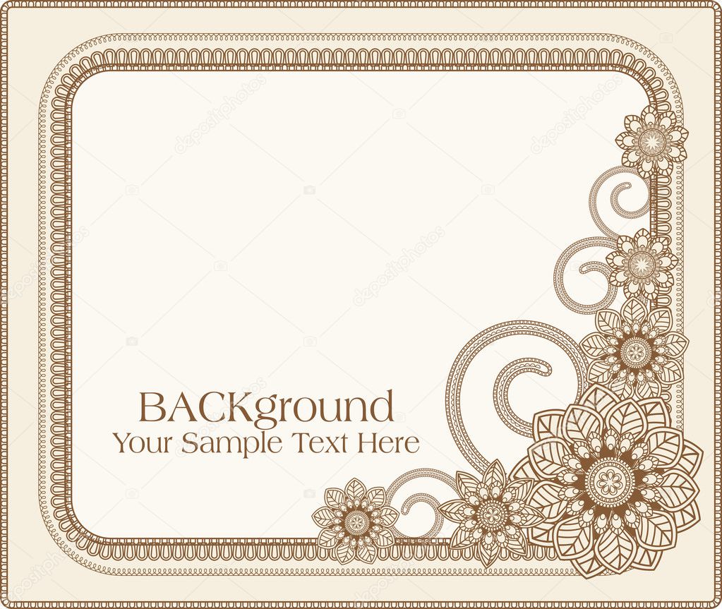 Vector frame with floral patterns