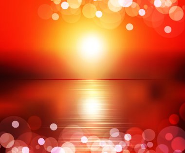 Vector abstract background (sunset) clipart